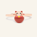 Fortune Cat Ring (Red Agate) - Love Estella