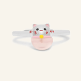 Fortune Cat Ring (Rose Quartz) - Love Estella