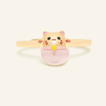 Fortune Cat Ring (Rose Quartz) - Love Estella