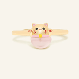 Fortune Cat Ring (Rose Quartz) - Love Estella