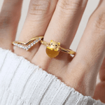 Fortune Cat Ring (Tiger Eye) - Love Estella