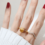 Fortune Cat Ring (Tiger Eye) - Love Estella