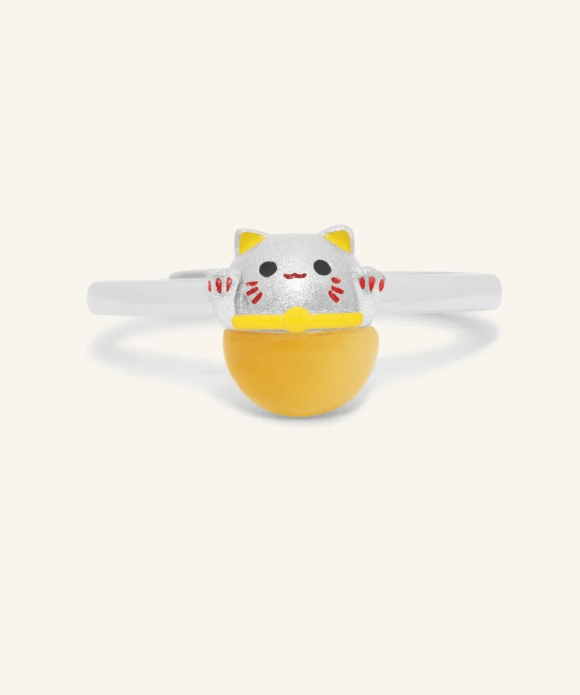 Fortune Cat Ring (Tiger Eye) - Love Estella