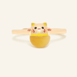 Fortune Cat Ring (Tiger Eye) - Love Estella