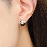 Fortune Cat Studs (Obsidian) - Love Estella