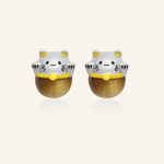 Fortune Cat Studs (Tiger Eye) - Love Estella
