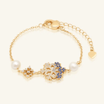 Frosted Snowflake Pearl Bracelet - Love Estella