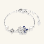 Frosted Snowflake Pearl Bracelet - Love Estella