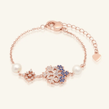 Frosted Snowflake Pearl Bracelet - Love Estella