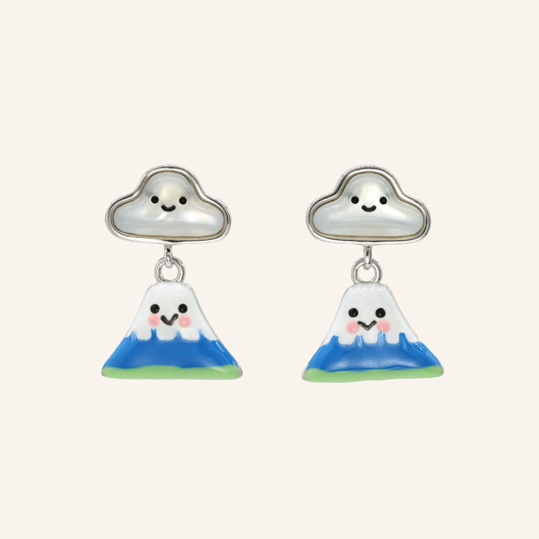Fuji - San Cloud Mother of Pearl Studs - Love Estella
