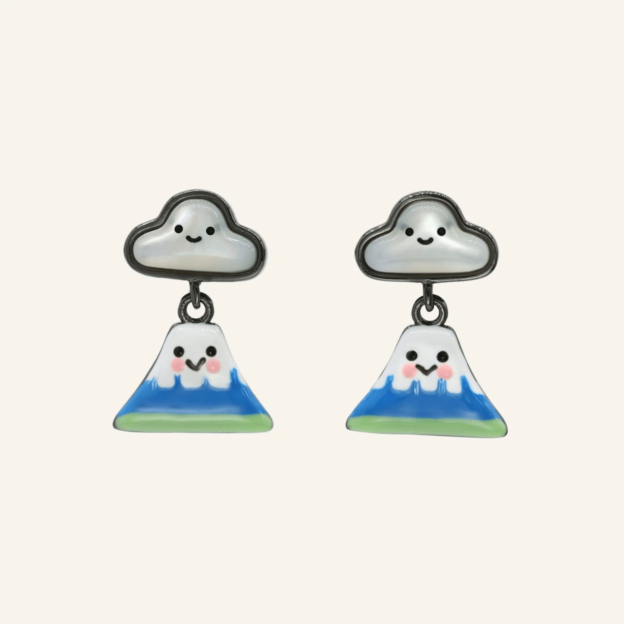 Fuji - San Cloud Mother of Pearl Studs - Love Estella