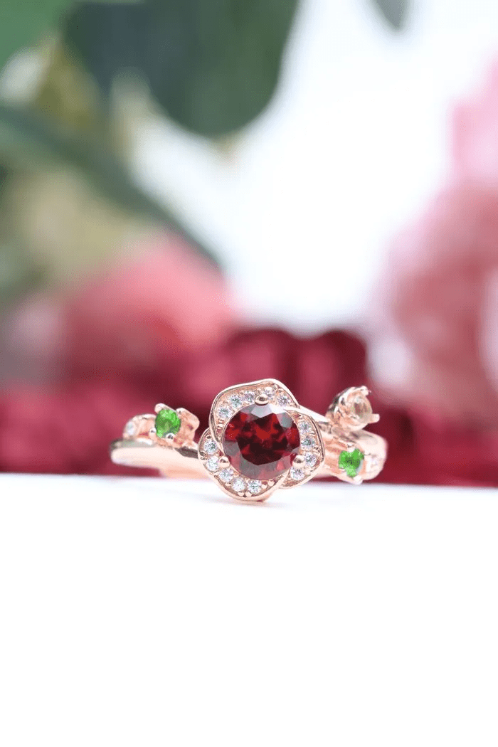 Garnet Rose Ring - Love Estella