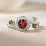 Garnet Rose Ring