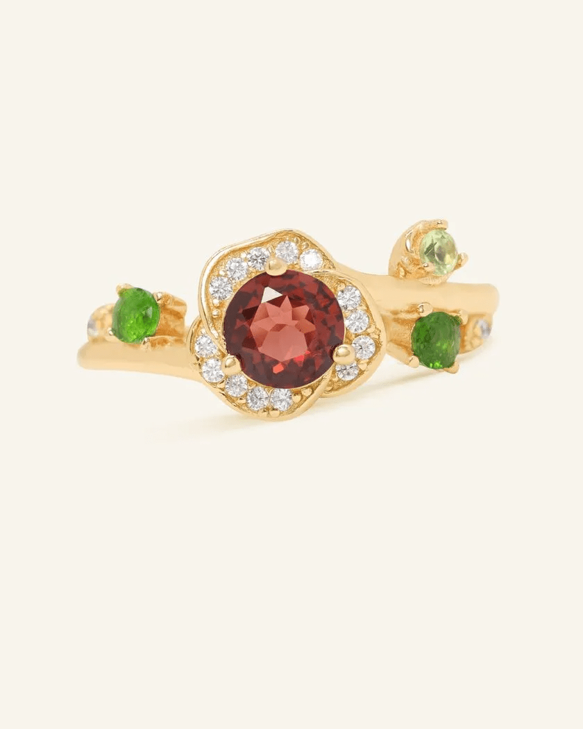 Garnet Rose Ring - Love Estella
