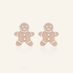 Gingerbread Man Studs - Love Estella