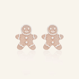 Gingerbread Man Studs - Love Estella