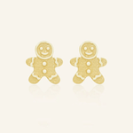 Gingerbread Man Studs - Love Estella