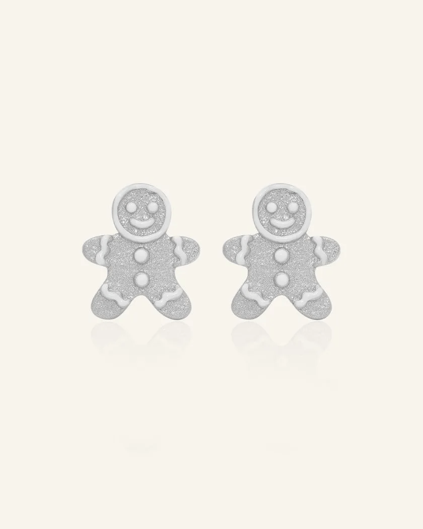 Gingerbread Man Studs - Love Estella