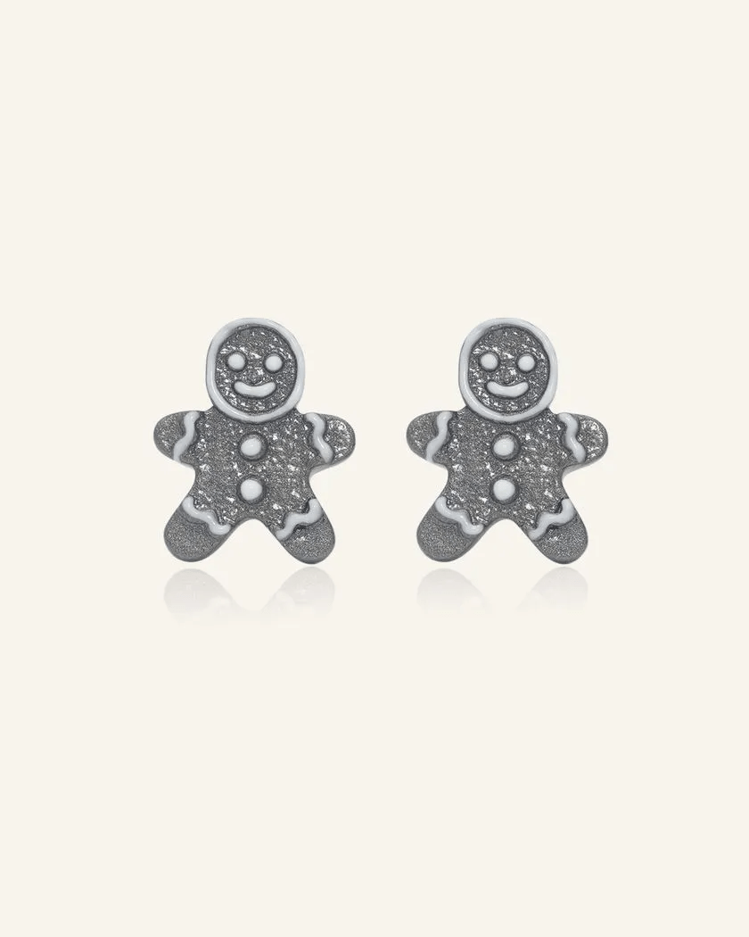 Gingerbread Man Studs - Love Estella