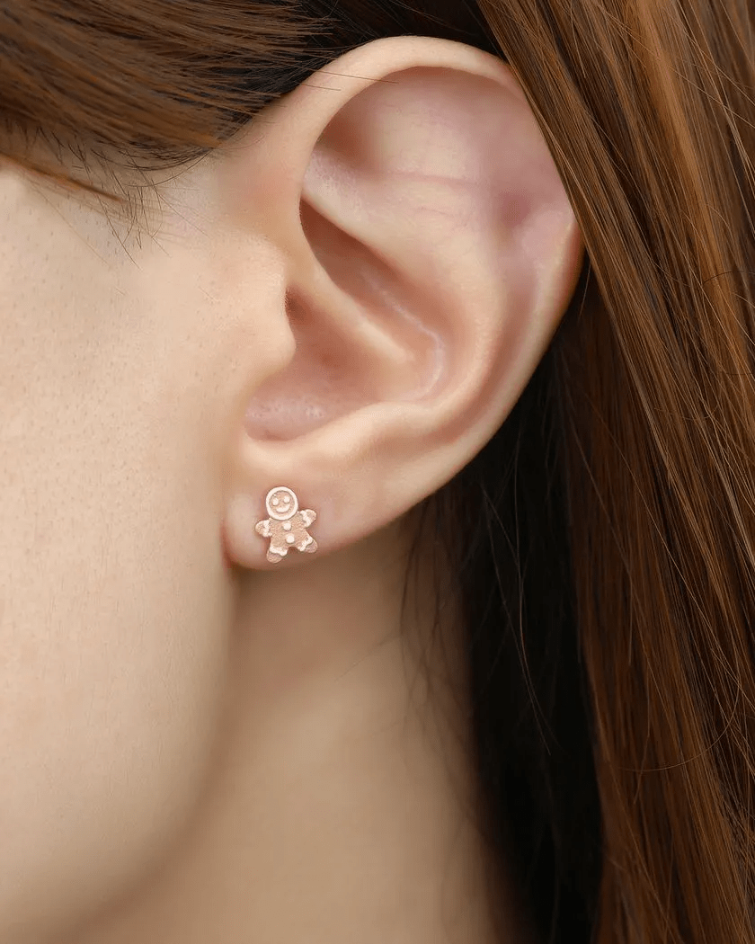 Gingerbread Man Studs - Love Estella