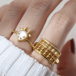 Goat Zodiac MOP Ring - Love Estella