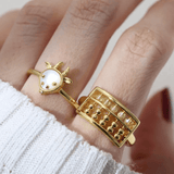 Goat Zodiac MOP Ring - Love Estella