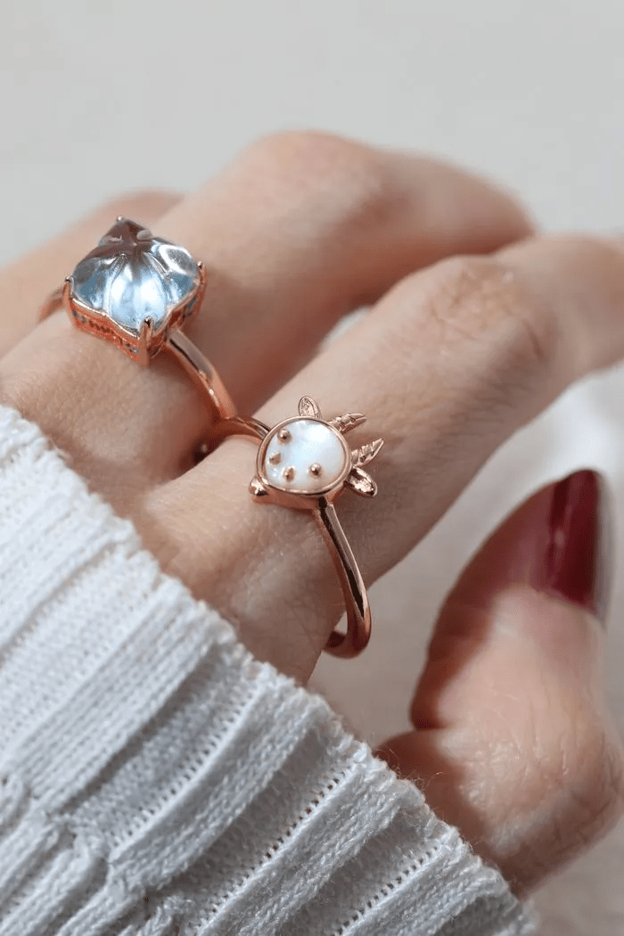 Goat Zodiac MOP Ring - Love Estella