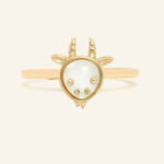 Goat Zodiac MOP Ring - Love Estella