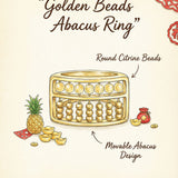 Golden Beads Abacus Ring