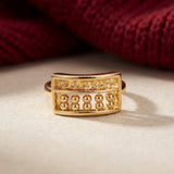 Golden Beads Abacus Ring
