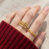 Golden Beads Abacus Ring