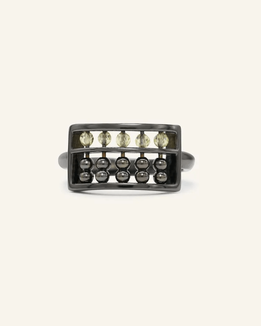 Golden Beads Abacus Ring - Love Estella