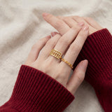 Golden Beads Abacus Ring