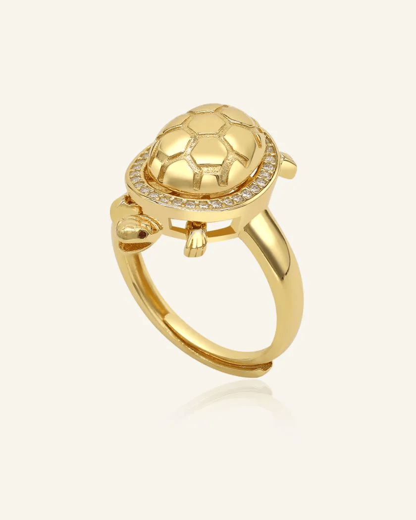 Golden Turtle Citrine Ring - Love Estella