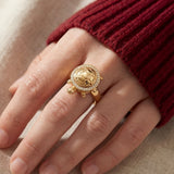 Golden Turtle Citrine Ring