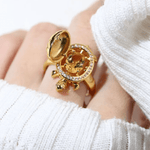 Golden Turtle Citrine Ring - Love Estella