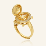 Golden Turtle Citrine Ring - Love Estella