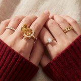 Golden Turtle Citrine Ring