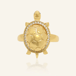 Golden Turtle Citrine Ring - Love Estella