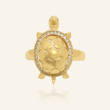 Golden Turtle Citrine Ring - Love Estella