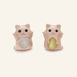 Hamster Mother of Pearl Studs - Love Estella