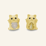 Hamster Mother of Pearl Studs - Love Estella