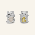 Hamster Mother of Pearl Studs - Love Estella