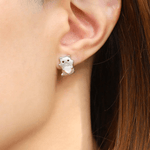 Hamster Mother of Pearl Studs - Love Estella
