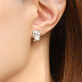 Hamster Mother of Pearl Studs - Love Estella