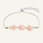Handcarved Rose Shell Bracelet - Love Estella