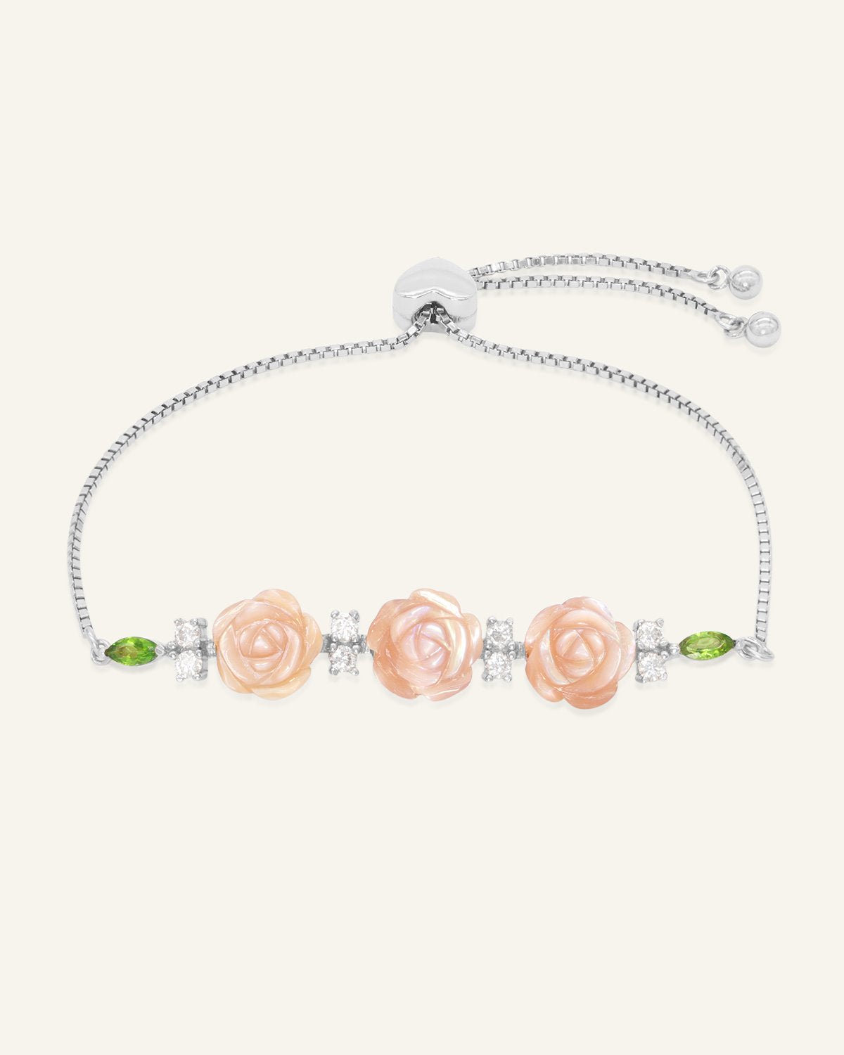 Handcarved Rose Shell Bracelet - Love Estella