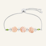 Handcarved Rose Shell Bracelet - Love Estella