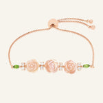 Handcarved Rose Shell Bracelet - Love Estella
