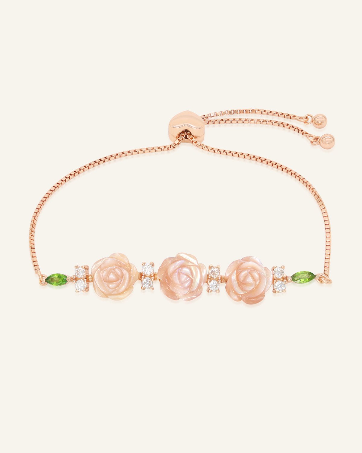Handcarved Rose Shell Bracelet - Love Estella